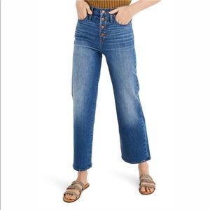 Madewell slim wide leg crop button fly size 28